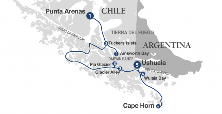 tour ushuaia map